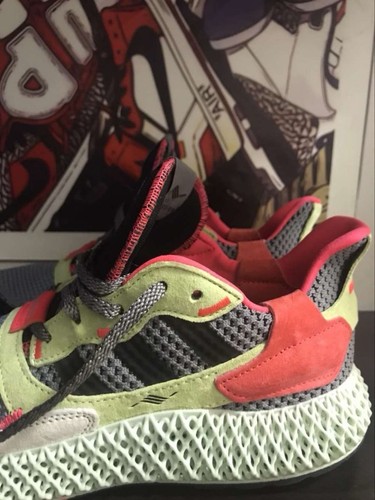 Adidas ZX4000 4D BD7927 Men's 8.5 Grey Neon Futurecraft - photo 2