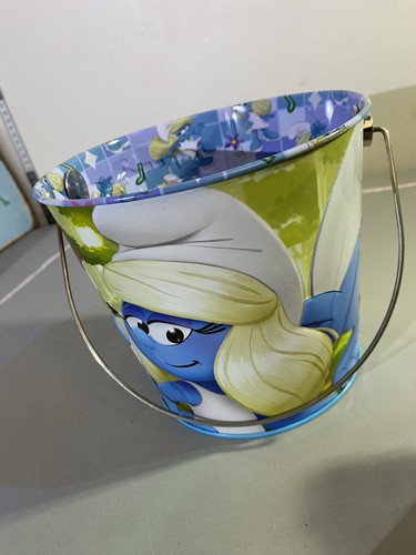 Smurfs Movie 2025 Exclusive Smurfs Popcorn Bucket Tin w Handle N - photo 5
