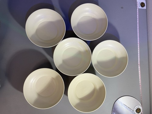 Vtg Tupperware Almond Salad Set — Bowl, Servers, and Six Bowls - photo 2