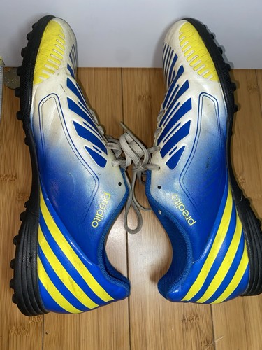 Adidas Predito LZ TRX TF White/Blue Futsal Soccer Shoes 10.5