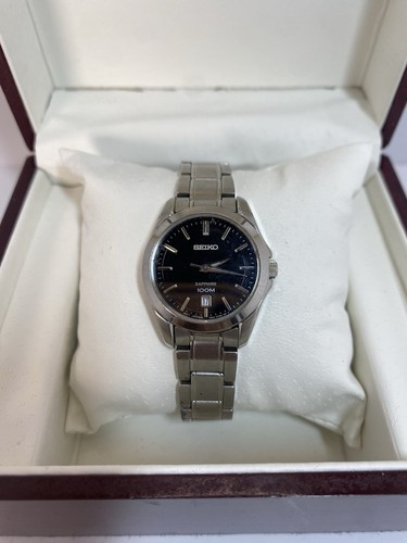 Seiko Sapphire Crystal 100m Men's Watch Stainless Steel