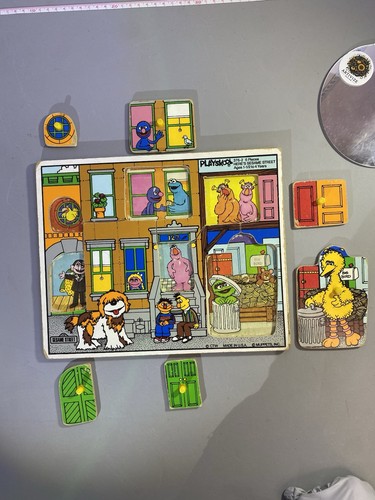 Vintage 1990 Playskool Sesame Street Wooden Peg Puzzles - photo 4