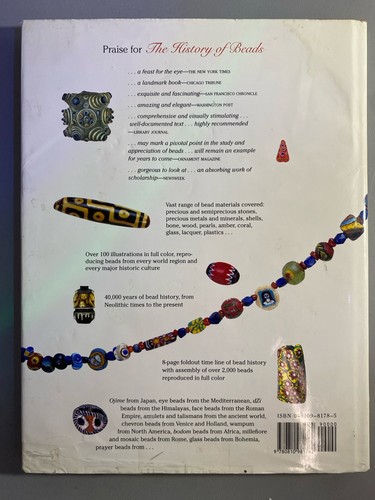 Vtg HC book, The History of Beads by Lois Sherr Dubin, 1987 - photo 2