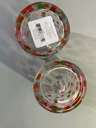 Kate Spade It's Raining Confetti Double Old Fashioned Glasses - photo 3
