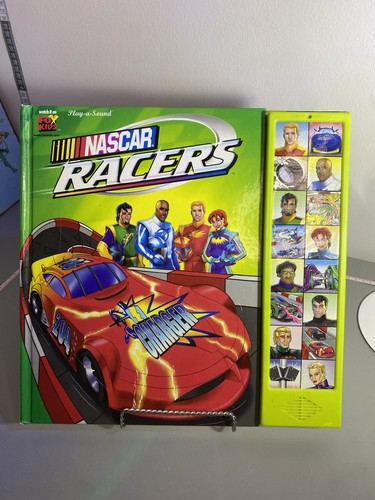 Nascar Racers Play A Sound Hardcover Book Car Racing Noises Vint