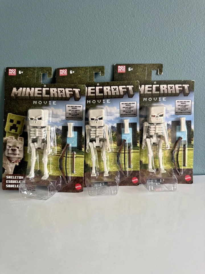 Bundle: Minecraft Skeleton Action Figures - Set of 3, Brand New