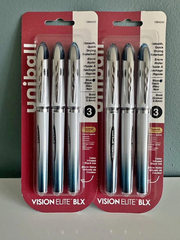 Bundle: uni-ball Vision Elite BLX Rollerball Pens - 6 Total