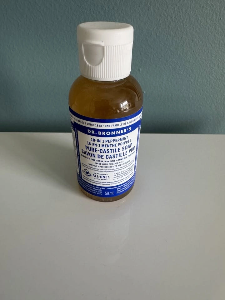 Dr. Bronner's Peppermint Castile Soap 59ml Travel Size - Brand N - photo 2