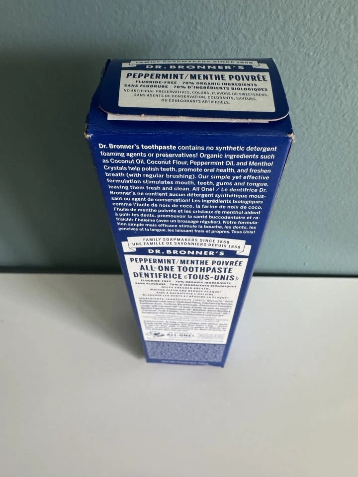 Dr. Bronner's Peppermint All-One Toothpaste 140g - Brand New Sea - photo 2