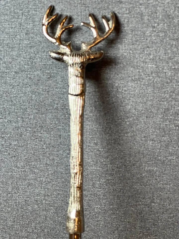 Silver Stag Head Salad Serving Fork – Rustic Deer / Lodge Decor - photo 4