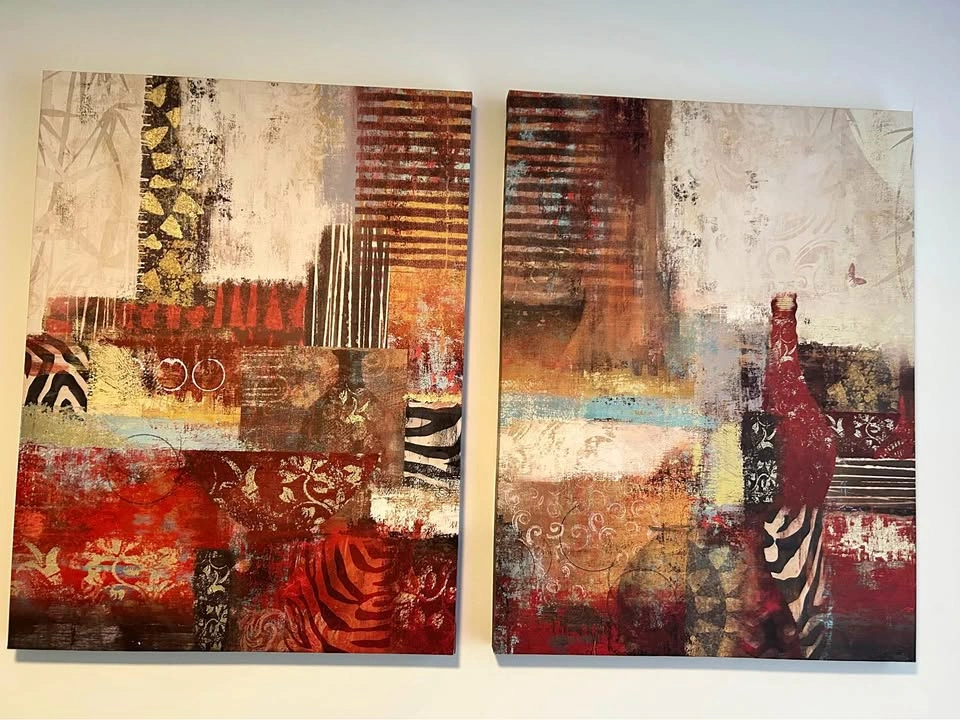 (NEEDED GONE ASAP) 2 Huge wall art paintings - Move Out Sale