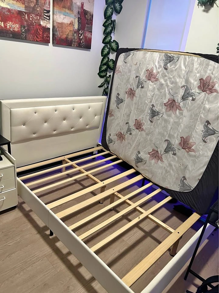 (NEEDED GONE ASAP) Queen Bed Frame and Mattress - Move Out Sale