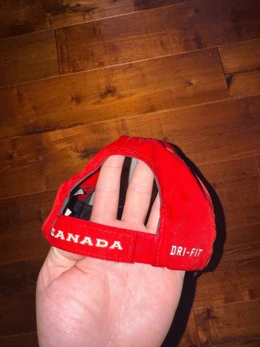 Nike Team Canada Dri-Fit Red Adjustable Baseball Hat Cap - photo 3
