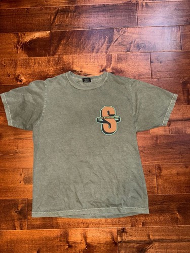 Stussy International Corp S Logo Vintage Wash Green T-Shirt