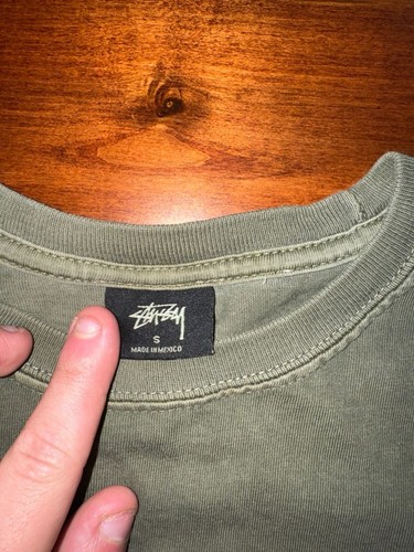 Stussy International Corp S Logo Vintage Wash Green T-Shirt - photo 3
