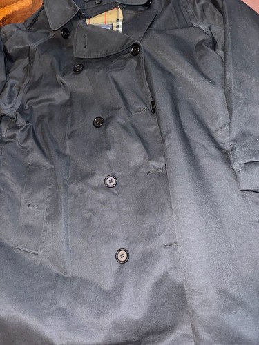 Vintage Burberrys Black Nova Check Trench Coat - photo 2