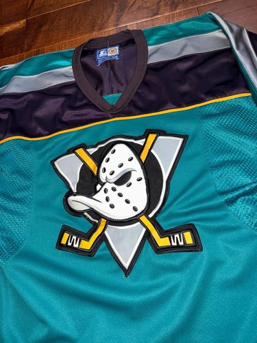Vintage 1997-99 Anaheim Mighty Ducks Starter Hockey Jersey - photo 2