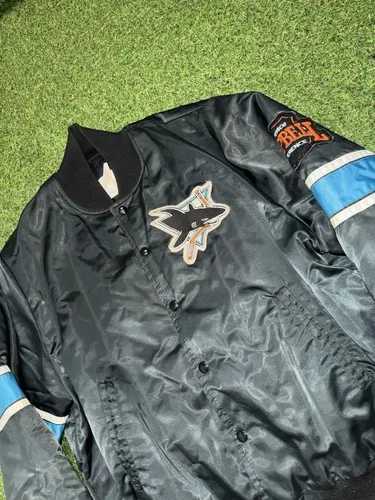 Vintage 80s San Jose Sharks Jacket Size L NHL - photo 2
