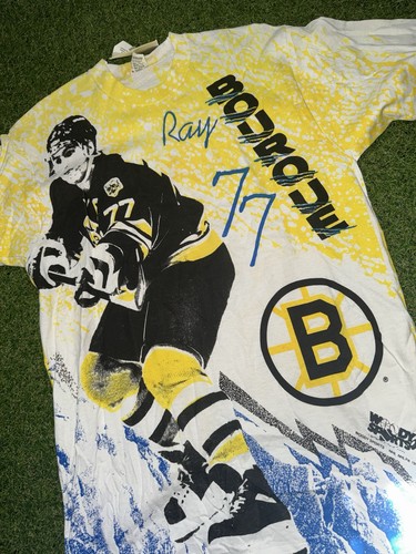 Vintage Boston Bruins 1991 Ray Bourque AOP T Shirt Size L BNWT - photo 2