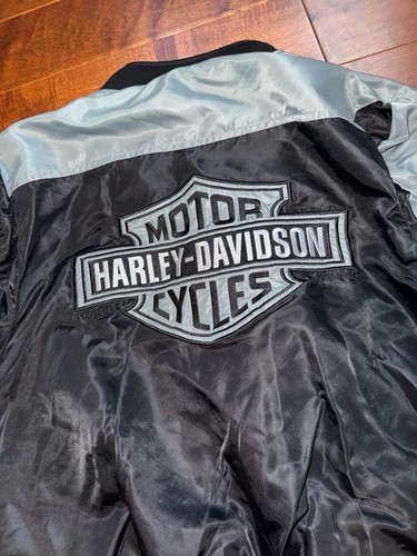 Harley-Davidson Black and Grey Nylon Bomber Jacket - photo 4