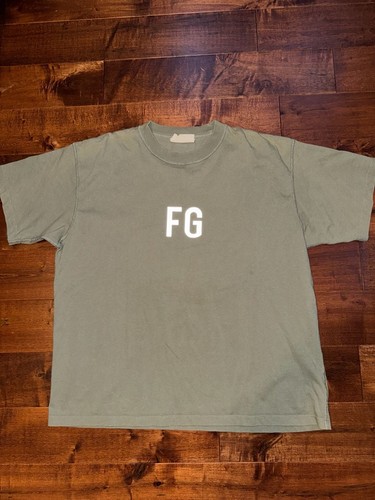 Fear of God Sixth Collection FG Logo Olive Green T-Shirt