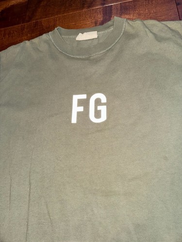 Fear of God Sixth Collection FG Logo Olive Green T-Shirt - photo 2
