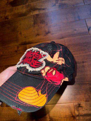 Disney Parks Youth Mickey Mouse Distressed Black Baseball Cap - photo 2