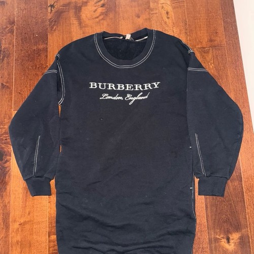 Burberry London England Contrast Stitch Logo Sweatshirt Black