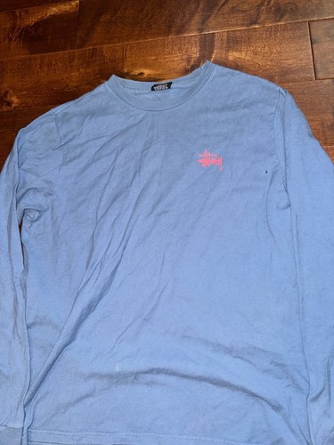 Stussy Basic Stussy Long Sleeve Tee Blue Medium - photo 2