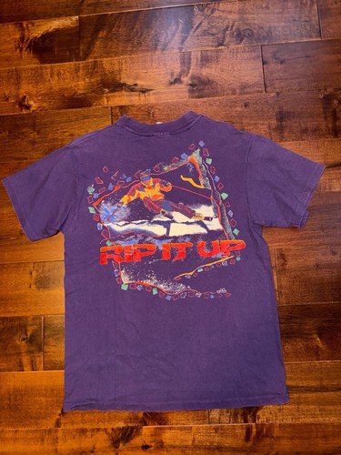 Vintage Hanes Beefy-T Loon Mountain Skiing Purple T-Shirt - photo 4