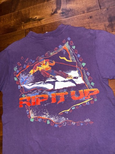 Vintage Hanes Beefy-T Loon Mountain Skiing Purple T-Shirt - photo 5