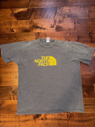 The North Face Short Sleeve Crewneck Graphic T-Shirt Gray Yellow