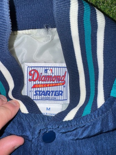 Vintage 90s Seattle Mariners Starter Satin Bomber Jacket Size M - photo 3