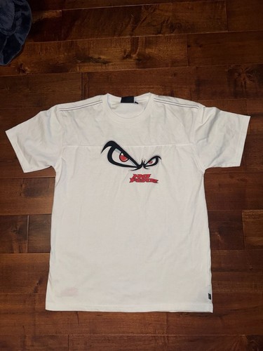 Vintage No Fear Big Eyes Embroidered Graphic T-Shirt White