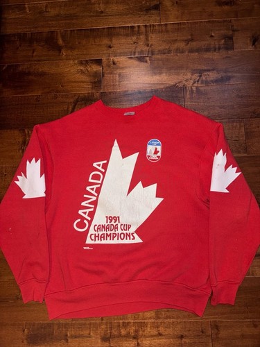 Vintage 1991 Fruit of the Loom Team Canada Cup Sweatshirt XL