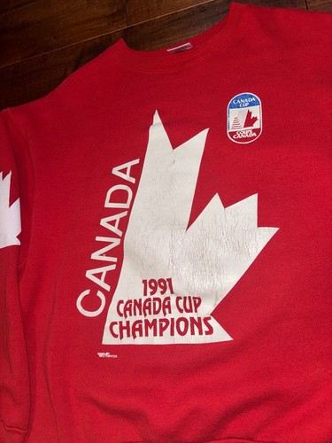 Vintage 1991 Fruit of the Loom Team Canada Cup Sweatshirt XL - photo 2