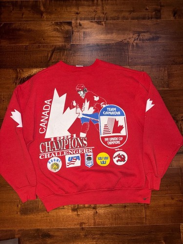 Vintage 1991 Fruit of the Loom Team Canada Cup Sweatshirt XL - photo 4
