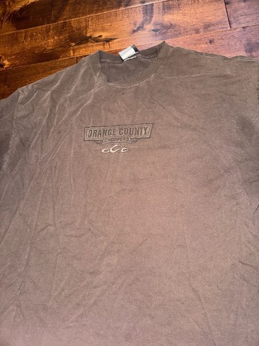 Vintage Orange County Choppers 2XL Brown Graphic T-Shirt - photo 2