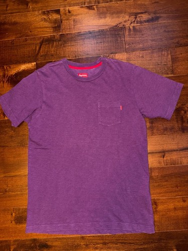 Supreme pocket t-shirt heather burgundy size medium