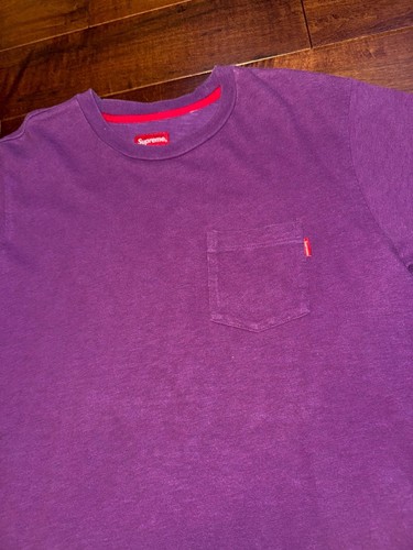 Supreme pocket t-shirt heather burgundy size medium - photo 2