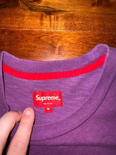 Supreme pocket t-shirt heather burgundy size medium - photo 3