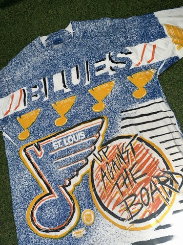 Vintage St Louis Blues 1991 AOP T Shirt Size XL NHL - photo 2