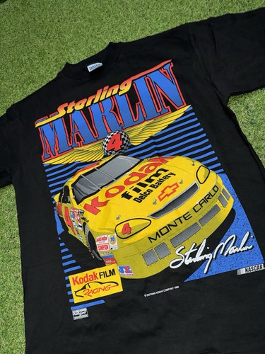 Vintage 1996 Sterling Marlin Racing T-Shirt Size L NASCAR - photo 2