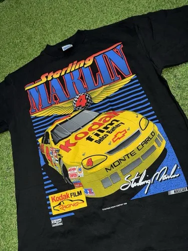 Vintage 1996 Sterling Marlin Racing T-Shirt Size L NASCAR - photo 2