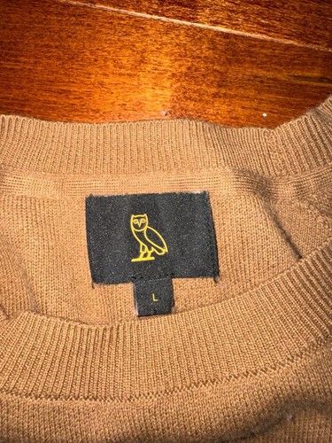 OVO October's Very Own Owl Embroidered Knit Crewneck Sweater Bro - photo 3