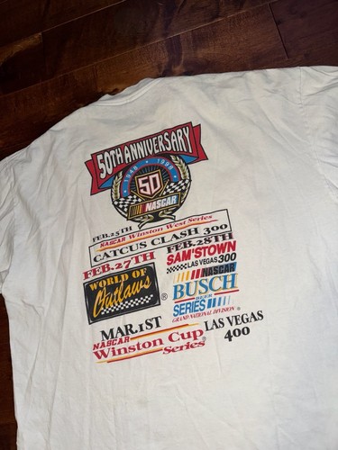 Vintage 1998 Inaugural NASCAR T-Shirt XL Brooks Heavyweight - photo 5