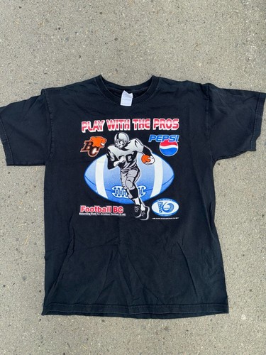 Vintage Gildan Ultra Cotton Play With The Pros Pepsi Football BC