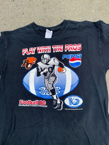 Vintage Gildan Ultra Cotton Play With The Pros Pepsi Football BC - photo 2