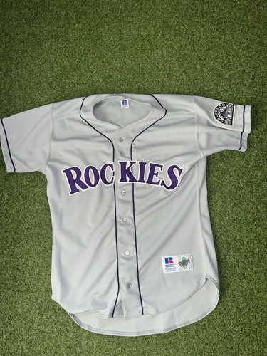 Vintage 90s Colorado Rockies Baseball Jersey Game Issued Size 44