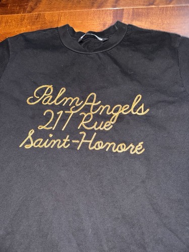 Palm Angels 217 Rue Saint-Honore Black Cotton T-Shirt - photo 2